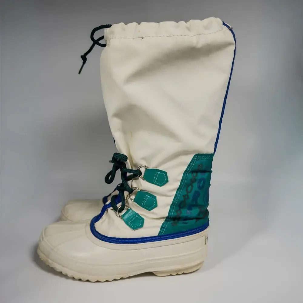 Sorel Boots Vintage Freestyle Snow Winter Green White Women’s Size 6